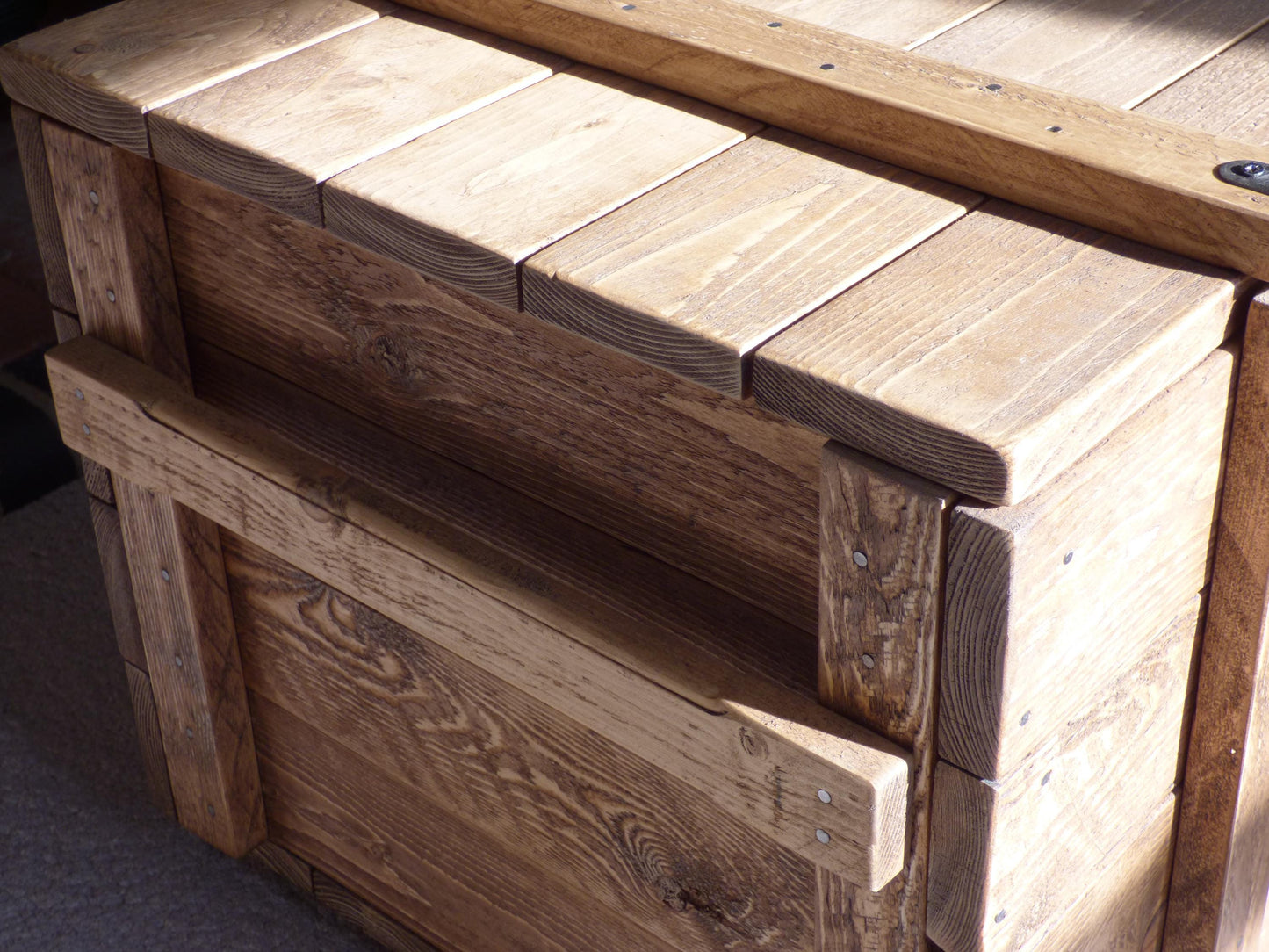 Reclaimed Rustic Military Style wooden Trunk/Coffee Table