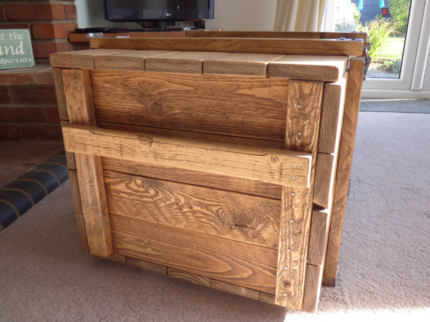 Reclaimed Rustic Military Style wooden Trunk/Coffee Table
