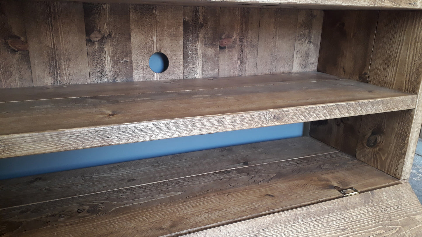 Reclaimed Retro TV Stand with shelf and bottom door - Hairpin Legs - Media Unit Bench **FREE SHIPPING**