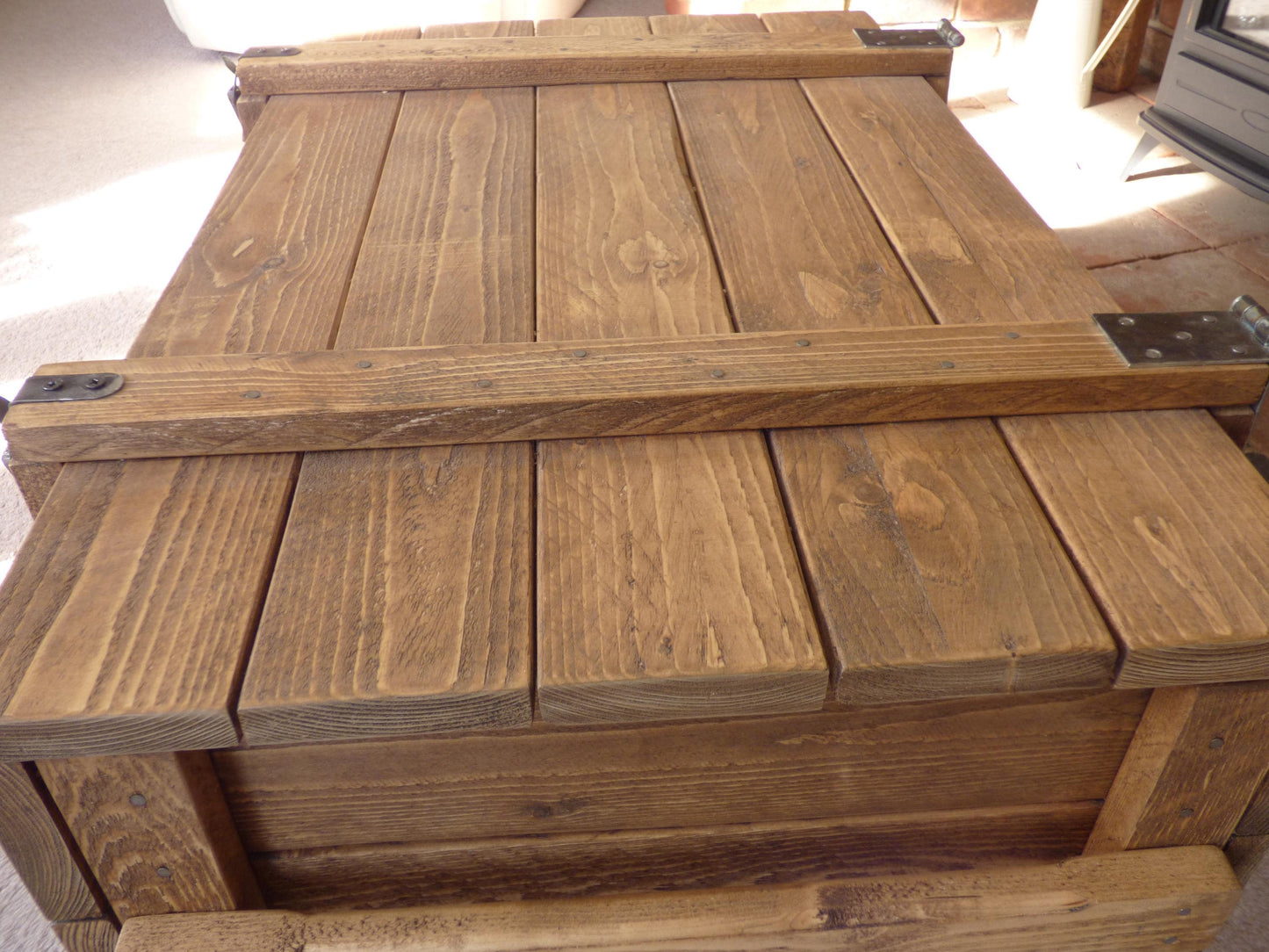 Reclaimed Rustic Military Style wooden Trunk/Coffee Table