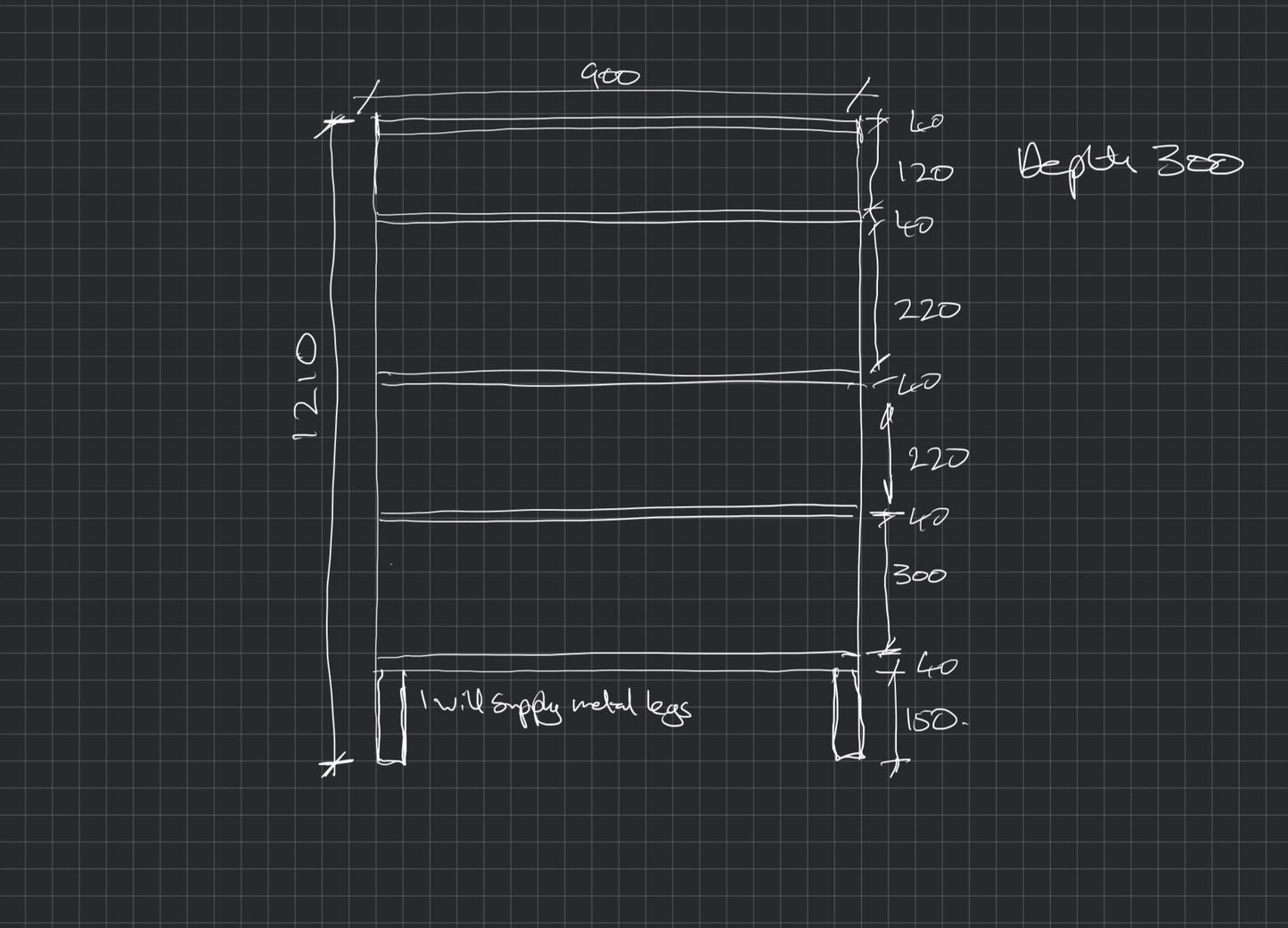 Custom size Bookcase/Storage unit