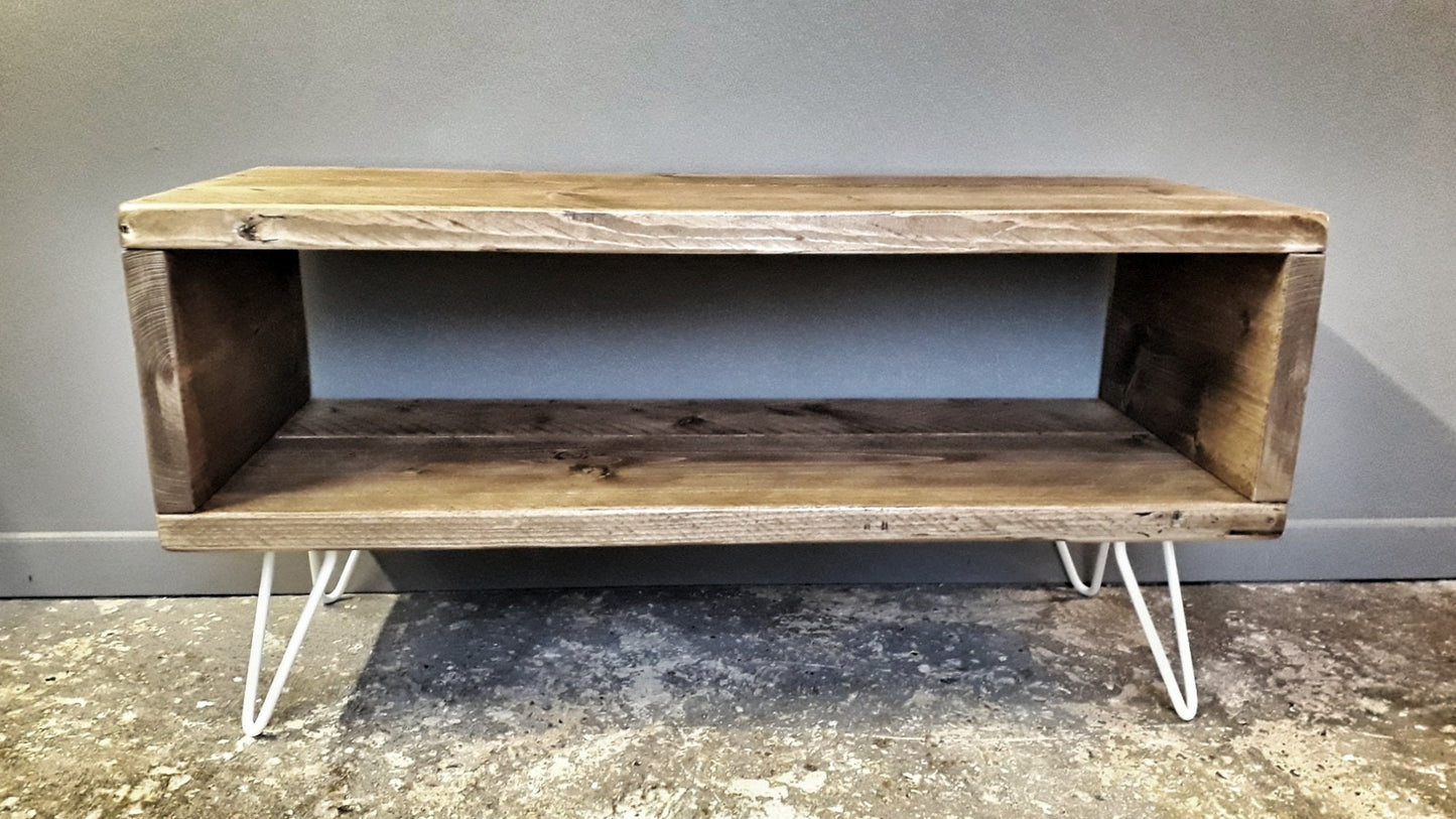 Reclaimed Retro TV Stand - Hairpin Legs - Media Unit **FREE SHIPPING**