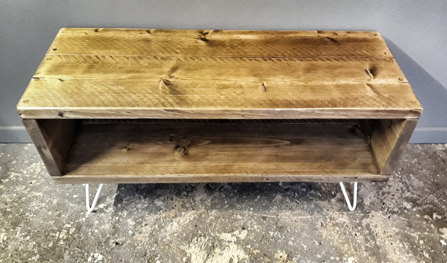 Reclaimed Retro TV Stand - Hairpin Legs - Media Unit **FREE SHIPPING**
