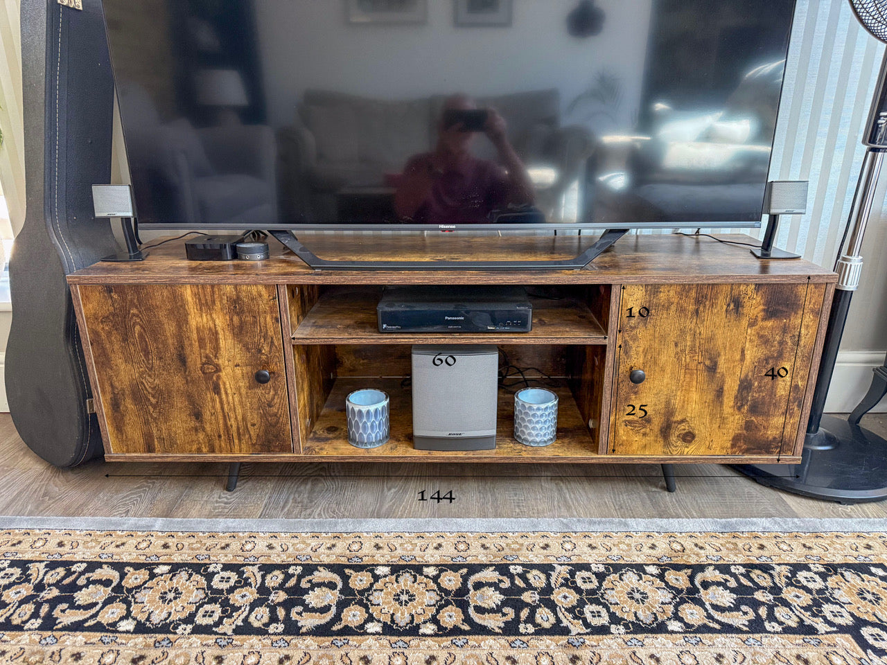 Custom Furniture Set - 100cm Square Trunk - 3x Side Tables - 144cm TV Unit