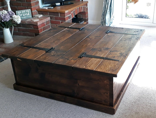 Custom Furniture Set - 100cm Square Trunk - 3x Side Tables - 144cm TV Unit